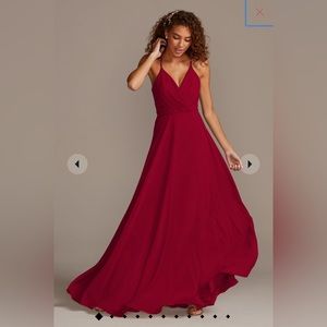spaghetti strap full skirt bridesmaid dress - Apple